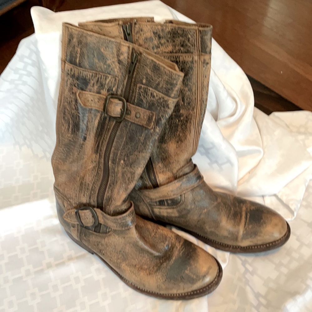 Bed Stu Cobbler Series Gen.Leather Riding Boots 10